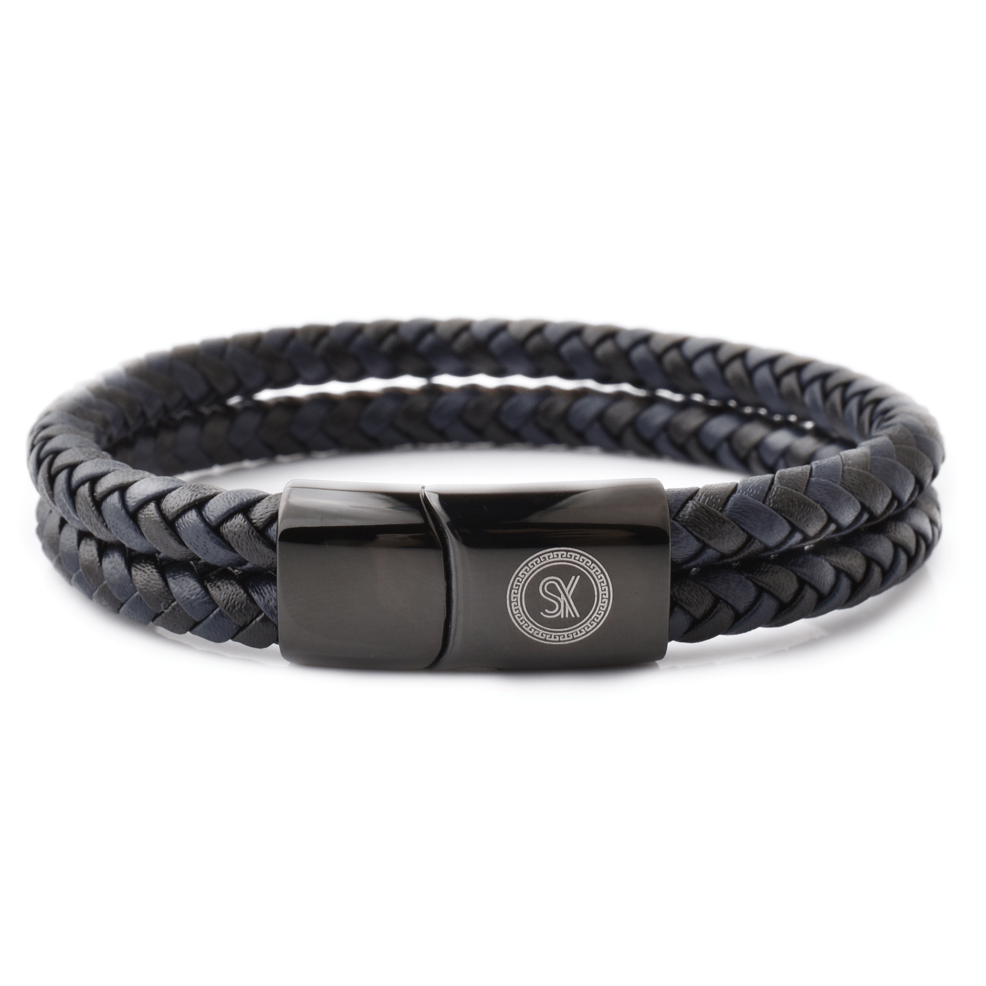 Luxury Men’s Bracelet – Double Black Blue