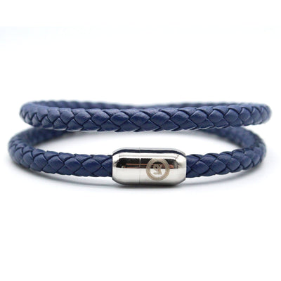 Luxury Men’s Bracelet – Double Strand Blue
