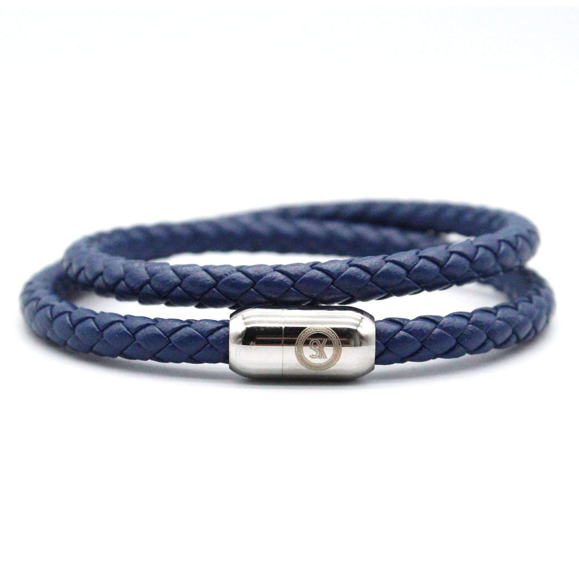 Luxury Men’s Bracelet – Double Strand Blue