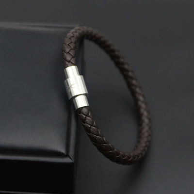 Luxury Men's Bracelet- Single Dark Brown
