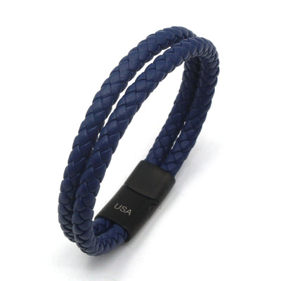 Luxury Men’s Bracelet – Double Blue