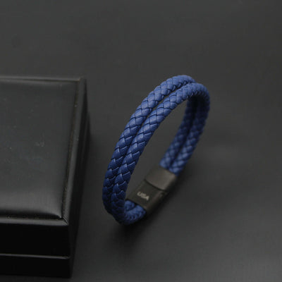 Luxury Men’s Bracelet – Double Blue