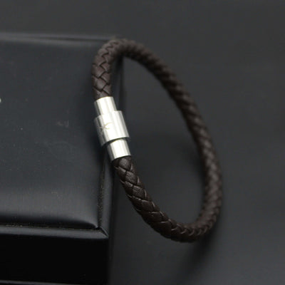 Luxury Men's Bracelet- Single Dark Brown