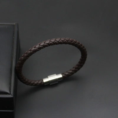 Luxury Men's Bracelet- Single Dark Brown
