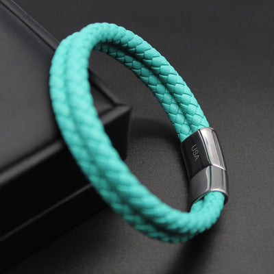 Luxury Men’s Bracelet – Double Turquoise