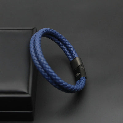 Luxury Men’s Bracelet – Double Blue