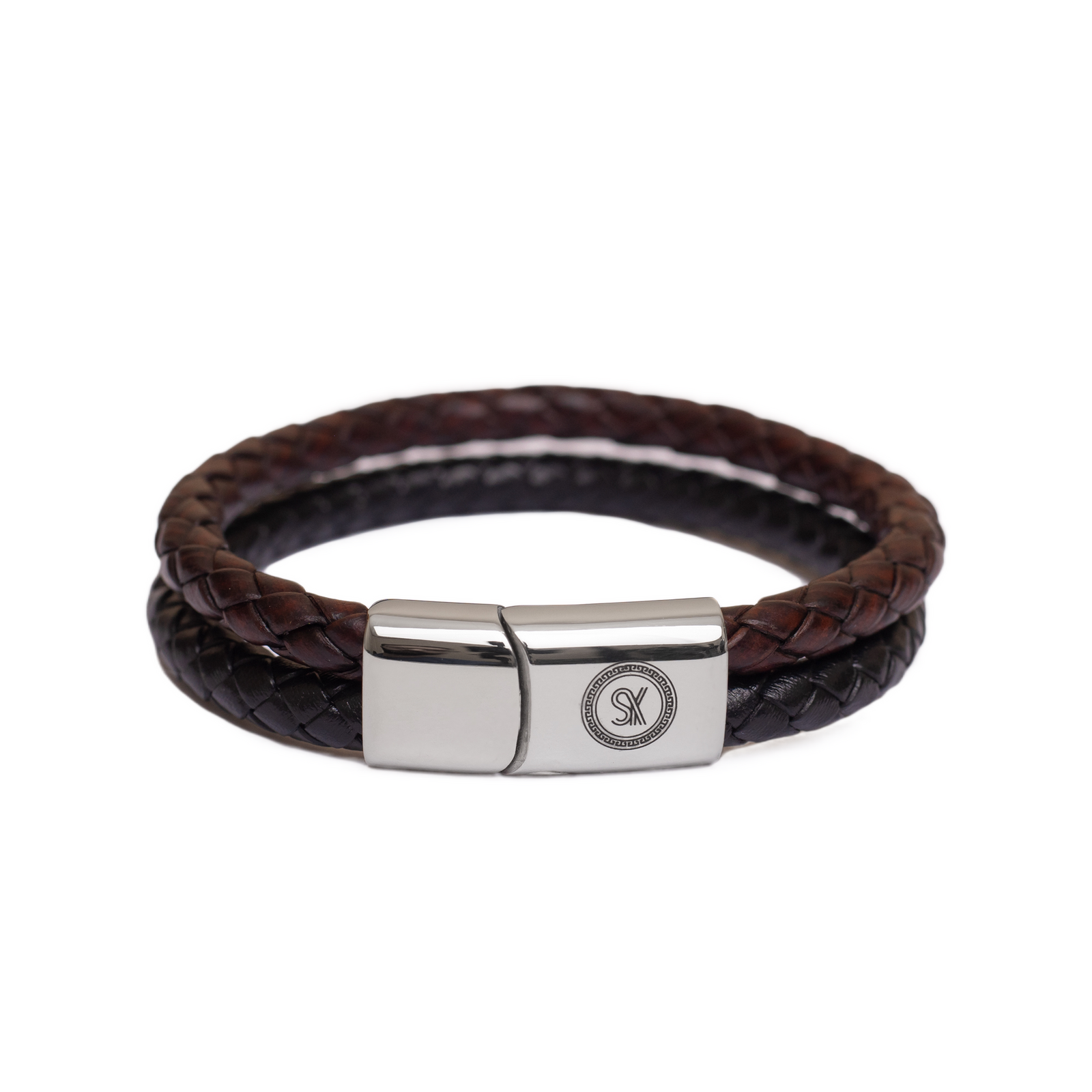 Limited Edition: Luxury Men’s Bracelet – Double Brown Black