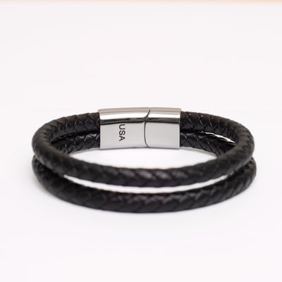 Luxury Men’s Bracelet – Double Black