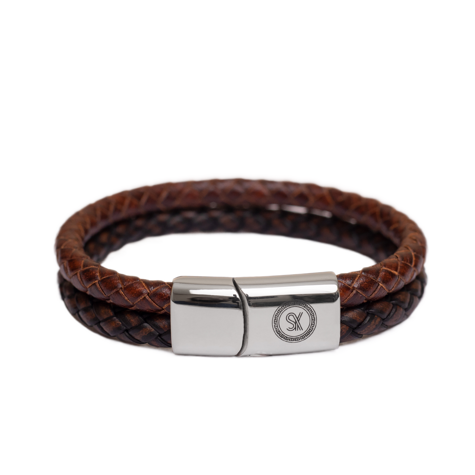 Limited Edition: Luxury Men’s Bracelet – Double L/D Brown