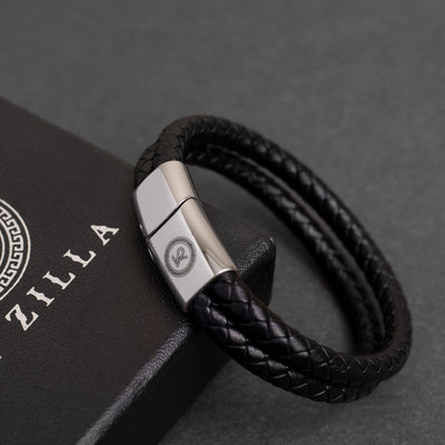 Luxury Men’s Bracelet – Double Black