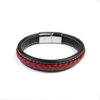 Classic Men’s Bracelet – Black & Red