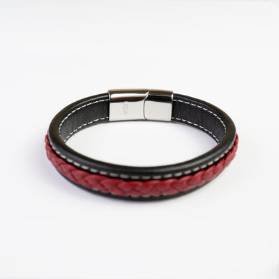 Classic Men’s Bracelet – Black & Red
