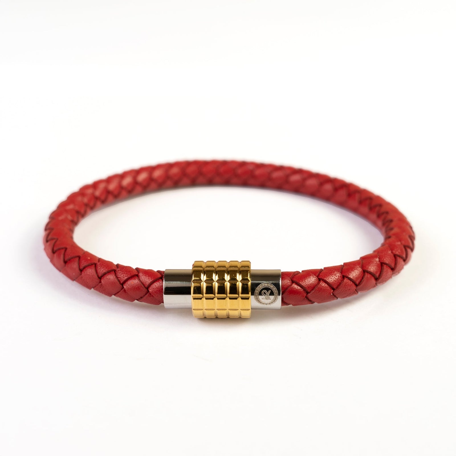 Luxury Bracelet- Single Red - Golden Clasp