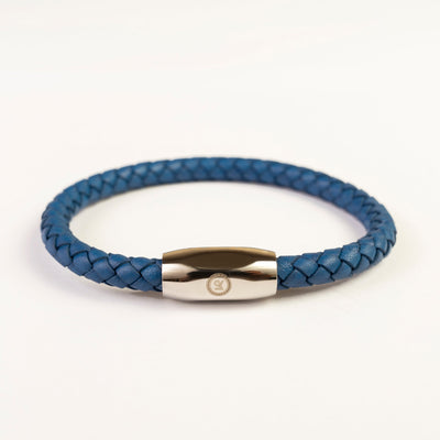Fancy Bracelet- Single Blue - Silver Clasp