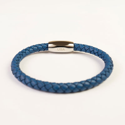 Fancy Bracelet- Single Blue - Silver Clasp