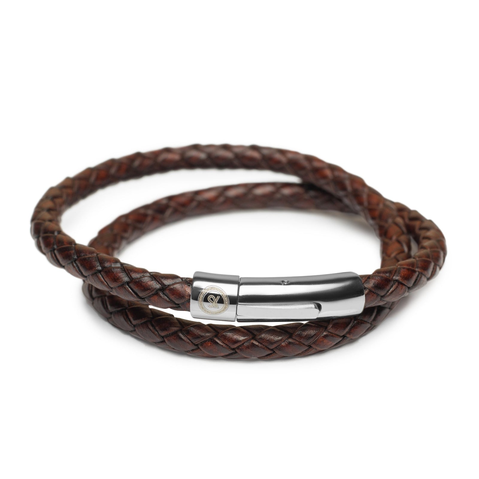 Luxury Bracelet – Double Strand Vintage Brown - Buckle