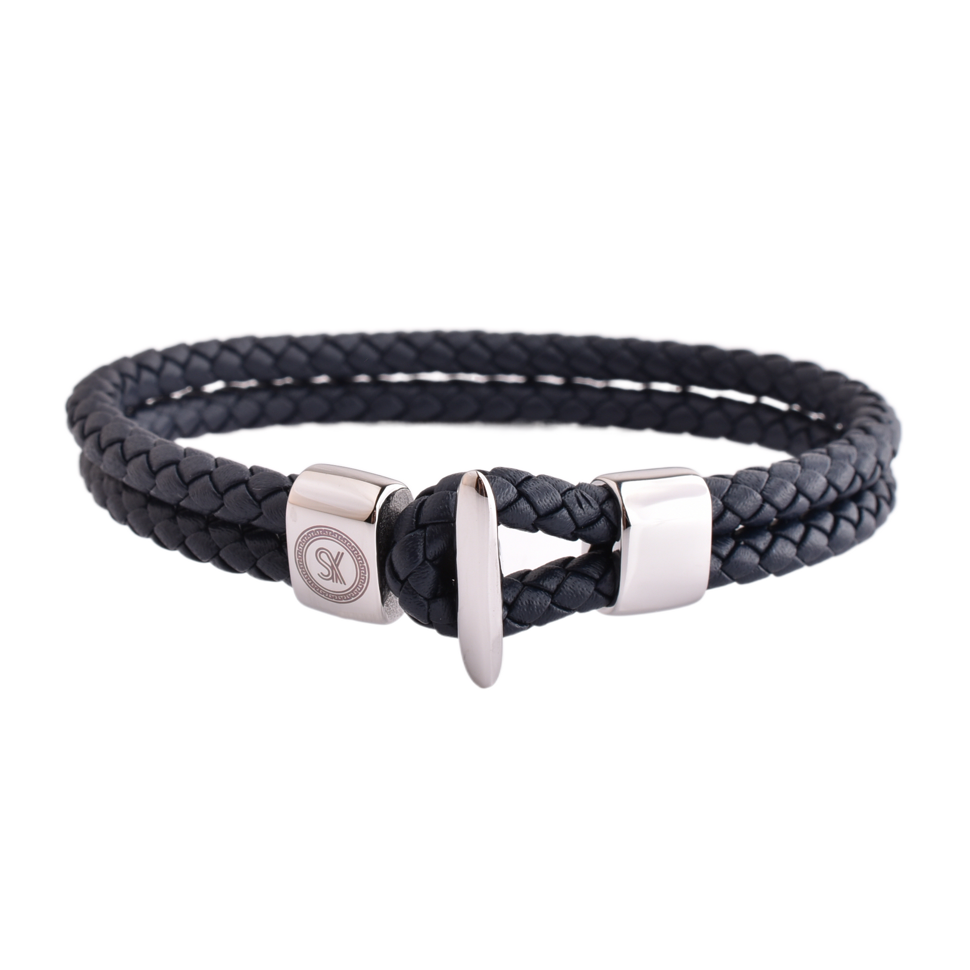 LIMITED EDITION: Luxury Men’s Bracelet – Double Navy - Hook