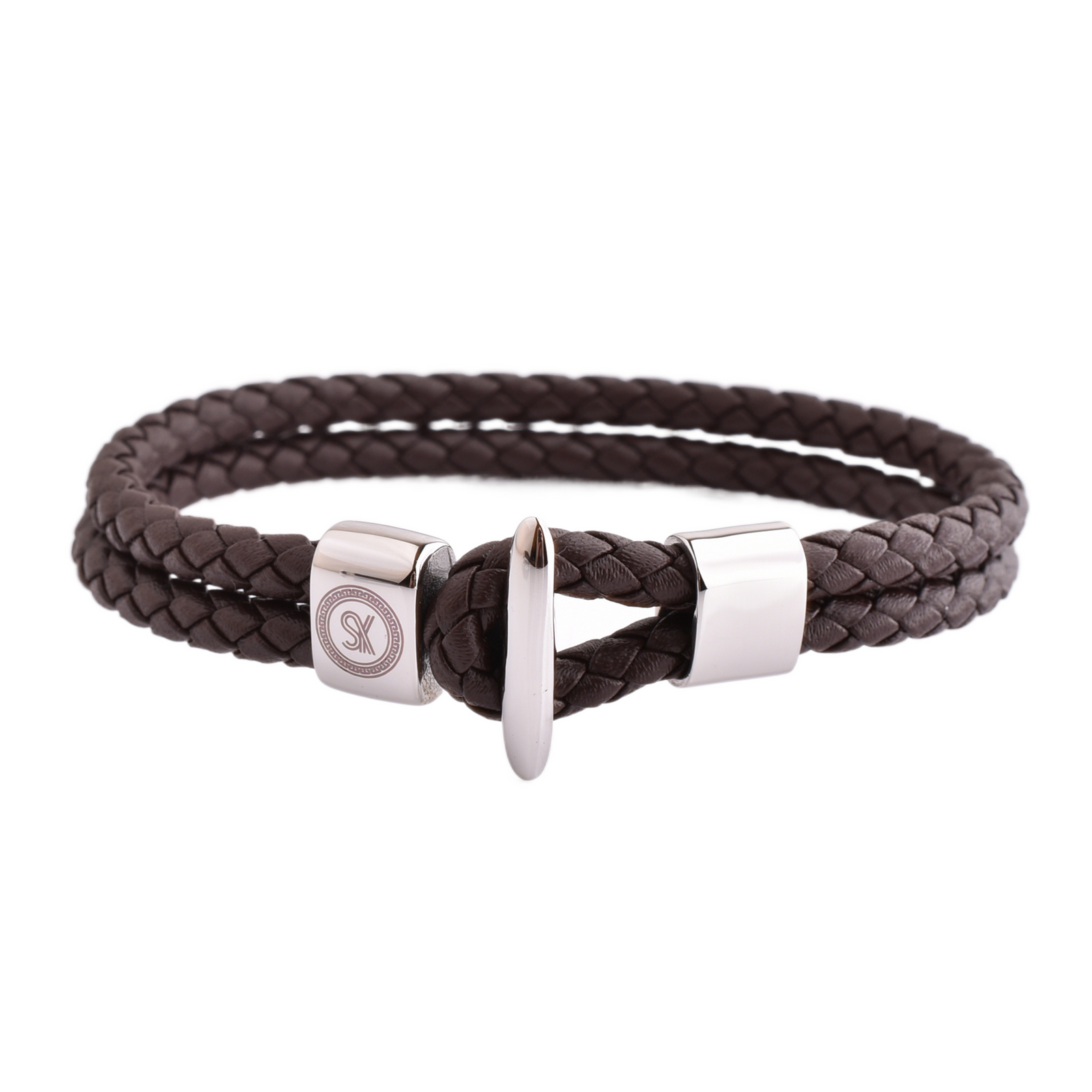 LIMITED EDITION: Luxury Men’s Bracelet – Double Brown - Hook