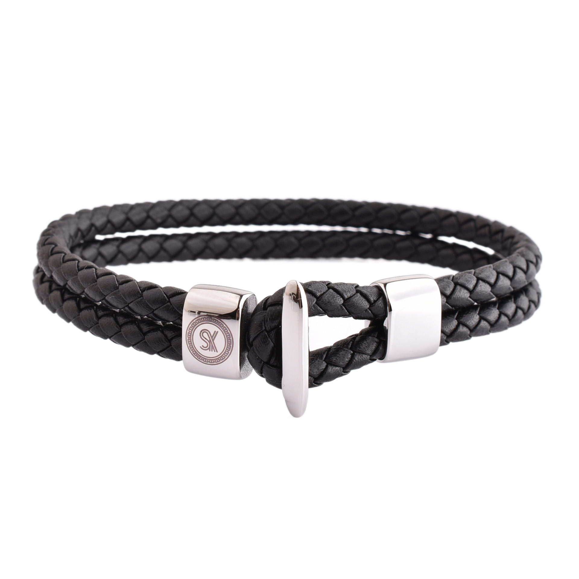 LIMITED EDITION: Luxury Men’s Bracelet – Double Black - Hook