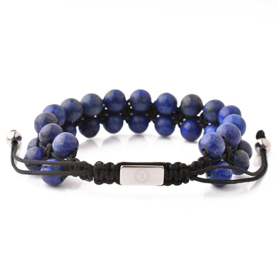 Purple Gemstone Beads Bracelet, Adjustable Knot - 8mm