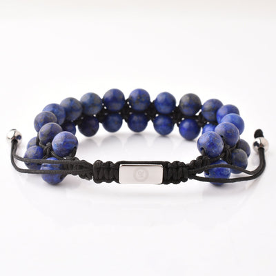 Purple Gemstone Beads Bracelet, Adjustable Knot - 8mm