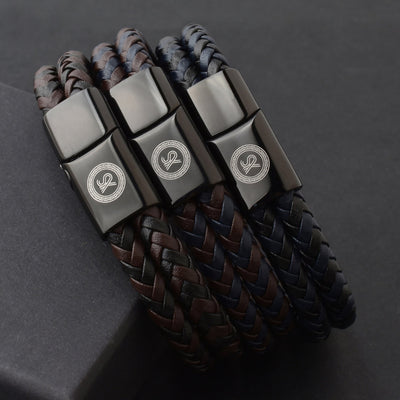 Luxury Men’s Bracelet – Double Black Blue