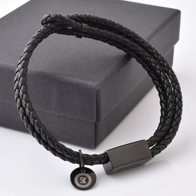 Motivational Leather Bracelet - Be Your Own Hero