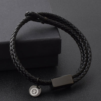 Motivational Leather Bracelet - Be Your Own Hero