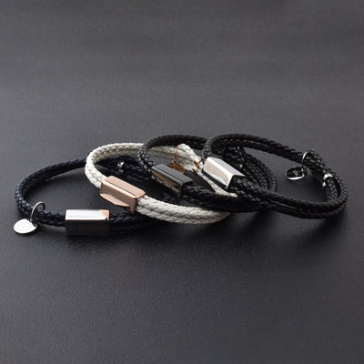 Motivational Leather Bracelet - I Can & I Will - White