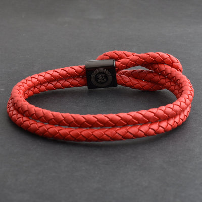 Luxury Men’s Bracelet – Double Red