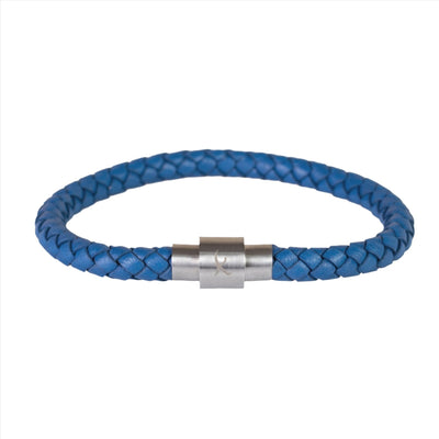 Luxury Bracelet- Single Blue - Silver Clasp