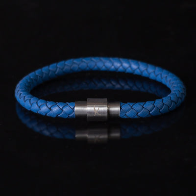 Luxury Bracelet- Single Blue - Silver Clasp