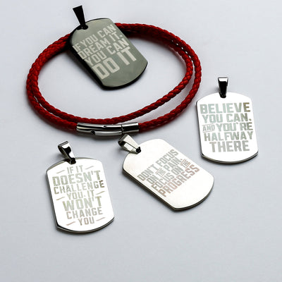 Leather Necklace - Red - 3 mm