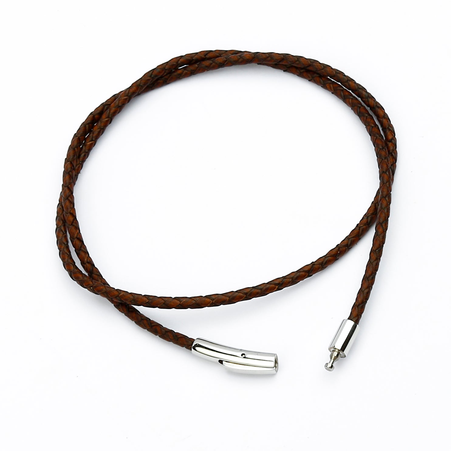 Leather Necklace - Brown - 3 mm