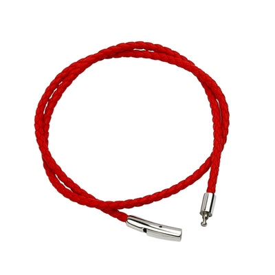 Leather Necklace - Red - 3 mm