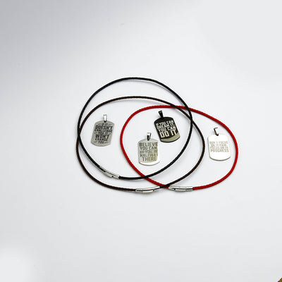 Leather Necklace - Red - 3 mm