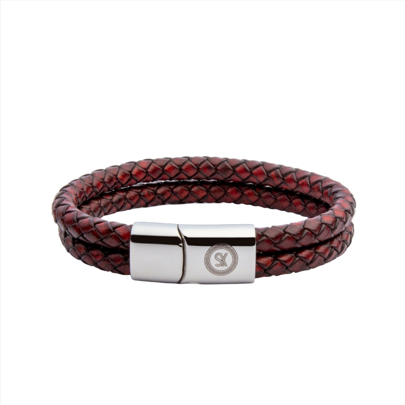 Limited Edition: Luxury Men’s Bracelet – Double Maroon