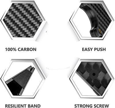 Silver: RFID Blocking Carbon Fiber Wallet for Men & Women - Reinforced Money Clip - Gift Box