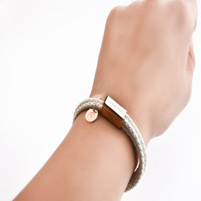 Motivational Leather Bracelet - I Can & I Will - White