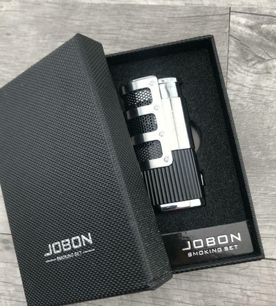 Cigar Triple Firepower Jet Torch  Lighter with Cigar Punch - Windproof Blue Flame + Gift Box