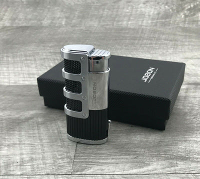 Cigar Triple Firepower Jet Torch  Lighter with Cigar Punch - Windproof Blue Flame + Gift Box